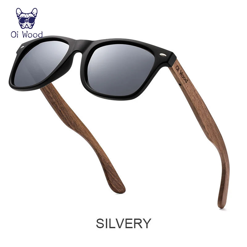 Oi marca de madeira óculos de sol de madeira natural homens polarizados moda óculos de sol de madeira original oculos de sol masculino novos quadros tr90