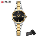 Curren relógios femininos moda original relógio de pulso de quartzo para senhoras mostrador romano deslumbrante diamante à prova dwaterproof água luminosa luxo novo