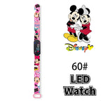 Nova disney mickey minnie led toque relógio donald duckbracelet relógio estudante crianças esportes dos desenhos animados relógio eletrônico presente brinquedo