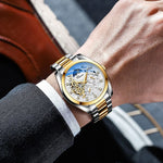 CHENXI 8811 Relógio Mecânico Oco Masculino À Prova D 'Água Luminoso Diamante Incrustado Totalmente Automático Atacado