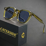 Caterside retro punk masculino óculos de sol pequeno quadro quadrado design personalizado óculos de sol feminino viagem festa negócios festival presente