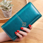 Carteira de couro feminina  Mulher de luxo carteiras longas moda feminina bolsas sacos de dinheiro 2022 bolsas das mulheres bolsa cartões titular