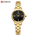 Curren relógios femininos moda original relógio de pulso de quartzo para senhoras mostrador romano deslumbrante diamante à prova dwaterproof água luminosa luxo novo
