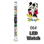 Nova disney mickey minnie led toque relógio donald duckbracelet relógio estudante crianças esportes dos desenhos animados relógio eletrônico presente brinquedo