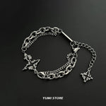 Retro chama cruz pulseira para homem mulher hip hop titânio aço splice corrente charme unisex jóias legal kpop acessórios de luxo