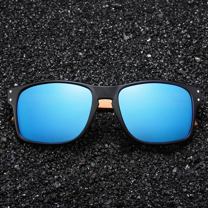 Xsw marca design de madeira de faia artesanal óculos de sol masculino polarizado óculos de sol de condução ao ar livre dobradiça reforçada 5527