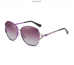 Aowear marca vintage polarizado óculos de sol feminino alta qualidade diamante oversized gradiente óculos de sol lunette de soleil