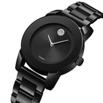 Skmei unissex quartzo pulseira à prova d'água relógios de luxo pulseira de aço inoxidável estilo simples display analógico relógio de pulso fashion
