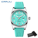 Crrju casual relógio de pulso quartzo moda à prova dwaterproof água relógios masculinos esporte pulseira silicone masculino relógio luminoso relogio masculino