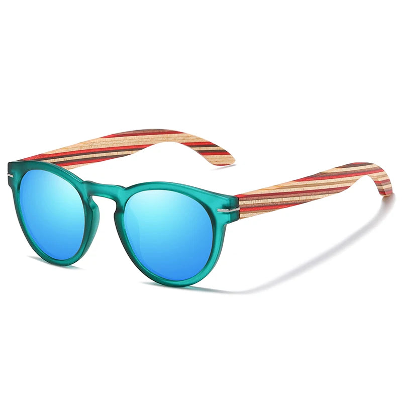 Xsw marca designer polarizado óculos de sol dos homens quadro plástico madeira earpieces moda oval óculos de sol lente espelho uv400