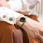 Curren relógios femininos moda original relógio de pulso de quartzo para senhoras mostrador romano deslumbrante diamante à prova dwaterproof água luminosa luxo novo
