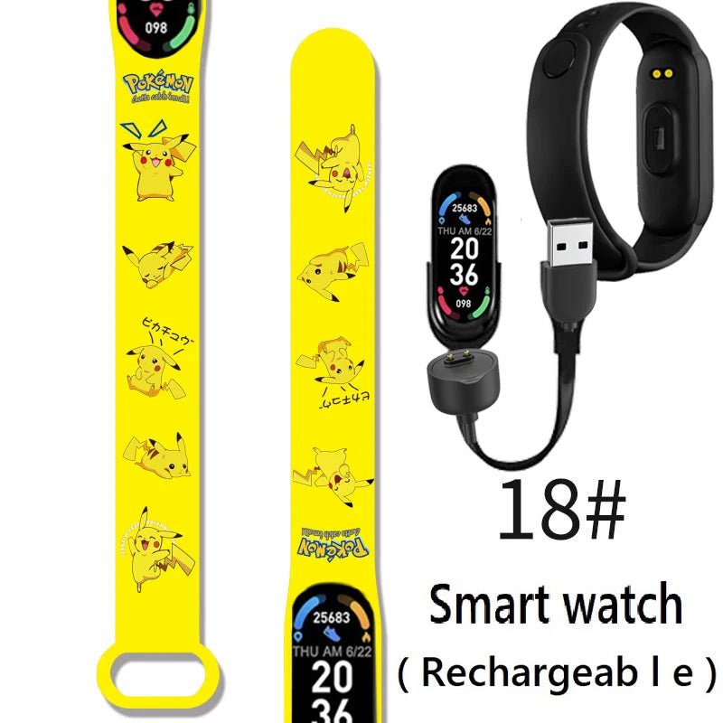 Pikachu Novo Estilo Magnético Bluetooth Relógio Inteligente Esportes Eletrônico Freqüência Cardíaca Pressão Pedômetro Música Monitoramento do Sono Blood Toy