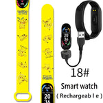 Pikachu Novo Estilo Magnético Bluetooth Relógio Inteligente Esportes Eletrônico Freqüência Cardíaca Pressão Pedômetro Música Monitoramento do Sono Blood Toy
