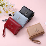 Marca de luxo das mulheres pequena carteira titular do cartão feminino carteiras curtas com bolsa de moedas para mulher senhoras couro do plutônio ferrolho mini embreagem