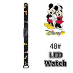 Nova disney mickey minnie led toque relógio donald duckbracelet relógio estudante crianças esportes dos desenhos animados relógio eletrônico presente brinquedo