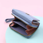 Marca de luxo das mulheres pequena carteira titular do cartão feminino carteiras curtas com bolsa de moedas para mulher senhoras couro do plutônio ferrolho mini embreagem