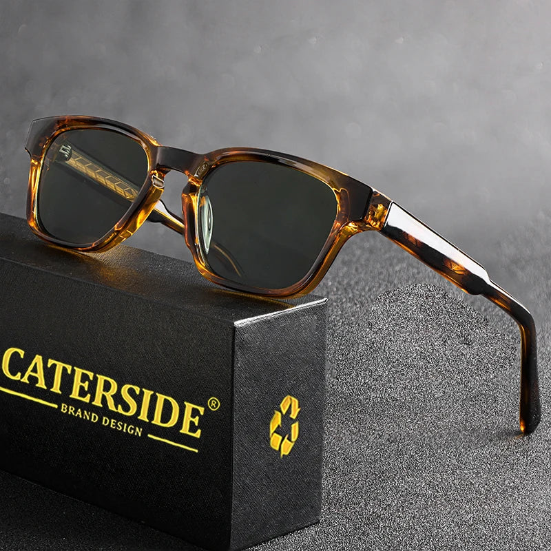 Caterside retro quadrado óculos de sol dos homens punk pequeno quadro marca designer óculos de sol feminino viagem ao ar livre festa melhor presente