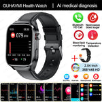 2024 novo grau médico ácido úrico gordura no sangue smartwatch ecg glicose no sangue freqüência cardíaca pressão arterial monitoramento de saúde relógio inteligente