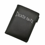 Death Note Anime Carteira curta de couro PU preto e porta-moedas para meninos e meninas presente