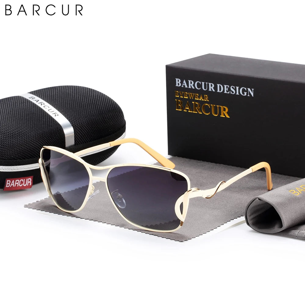 Barcur-óculos de sol femininos, óculos oversized, óculos polarizadores, lente gradiente, proteção uv400